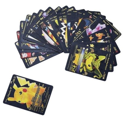 Carti de joc Pokemon, 30 carti, 6 ani+, Negru