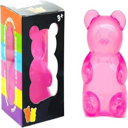 Jucarie antistres squishy, ursulet, texturat, multicolor, 7.9x4.3x4.3cm