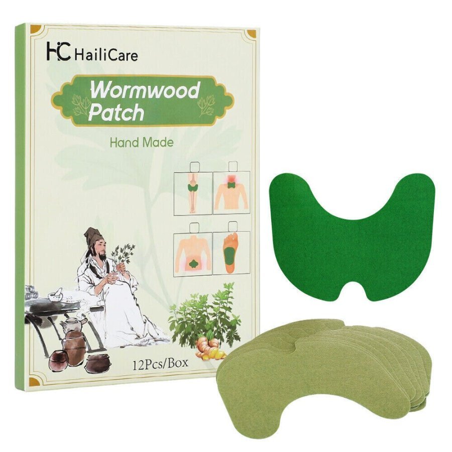 Set 180 plasturi pentru dureri de genunchi, extract de pelin, efect de moxibustie, 10-12 ore, design ergonomic