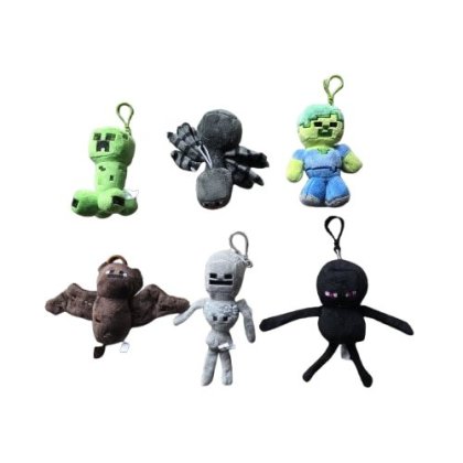 Set 3 Jucării din Plus Minecraft, 12 cm, Verde