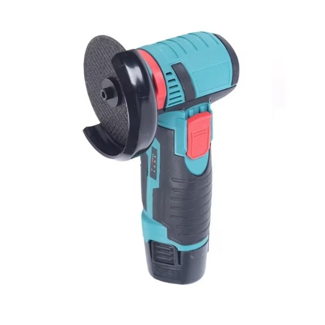 Mini polizor unghiular NECO®, portabil, 12V, disc 76 mm, verde/negru