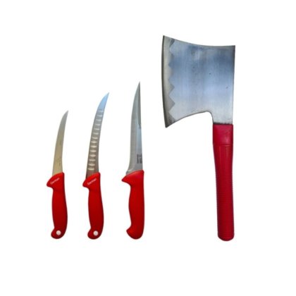 Set Profesional macelarie format din 3 cutite, injunghiat, filetat, dezosat si satar pentru oase otel, ct0022
