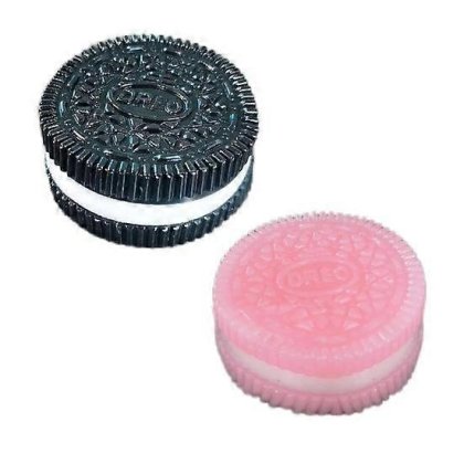 Set 2 Jucarii Squeeze Cookie, TPR, Forma Biscuit, Multicolor, 6cm