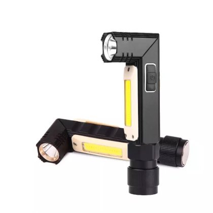 Lanterna cu LED Multifunctionala, Magnetica, Rezistenta la Apa, Reglabila 360 °, Lumina Alba si Rosie, Pliabila 90°