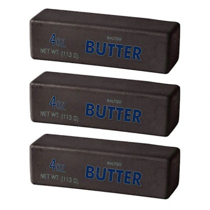 Jucarie antistres, jucarie de relaxare, forma de baton de unt, recuperare lenta, din poliuretan moale si elastic, maro inchis, 3 bucati, 13,5 cm