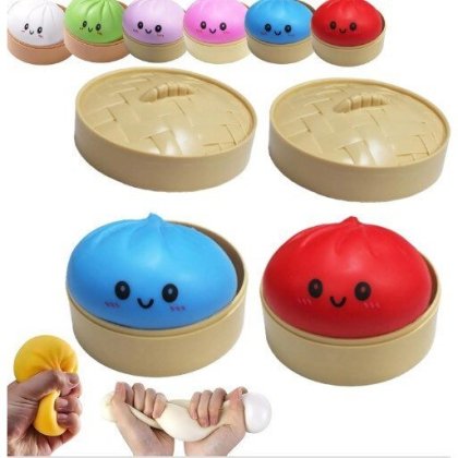 Jucarii de relaxare pentru adulti, set 2 bucati, textura realista, material elastic, rosu/albastru, ambalaj tip aburitoare