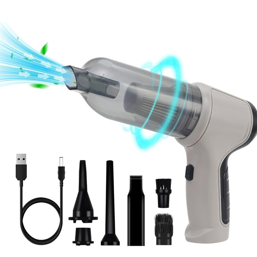 Aspirator auto TodyJeyHo 3 in 1, curatitor tastatura, putere mare, cu perie, fara fir