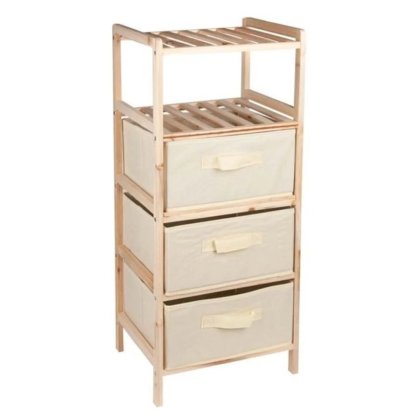 VICTINY® Etajera din lemn cu 5 sertare 32 x 26 x 76 cm
