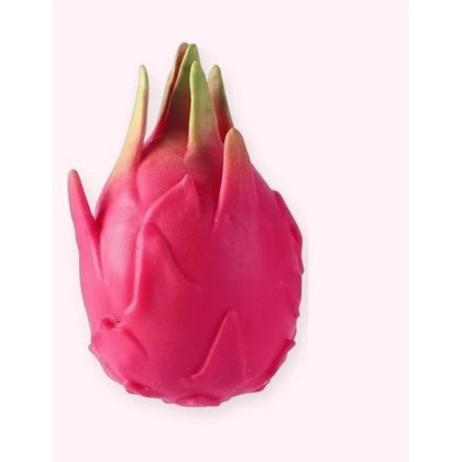 Crunchy Dragon fruit Squishy Stress Ball - jucarie squishy antistres crunch model fructul dragonului, roz 7 cm