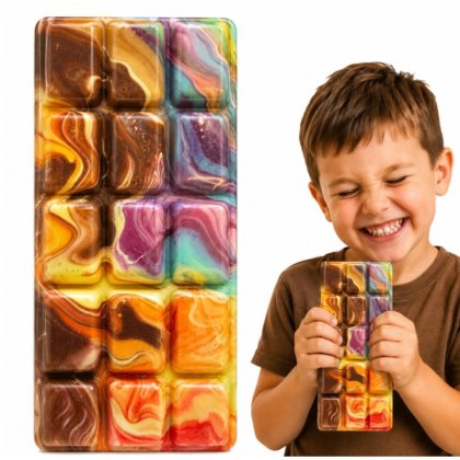 Squishy Stress - jucarie squishy antistres model tableta ciocolata cosmic/galaxie