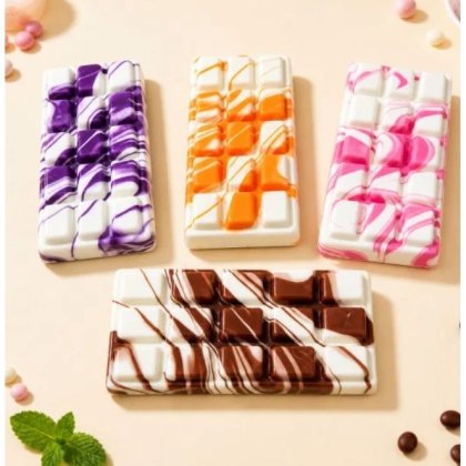 Jucarie Squishy Antistres TIP CIOCOLATA ALBA CU DIFERITE AROME, 1 buc RANDOM – Jucarie Senzoriala DIN SPUMA CU REVENIRE LENTA Elastica pentru Copii si Adulti