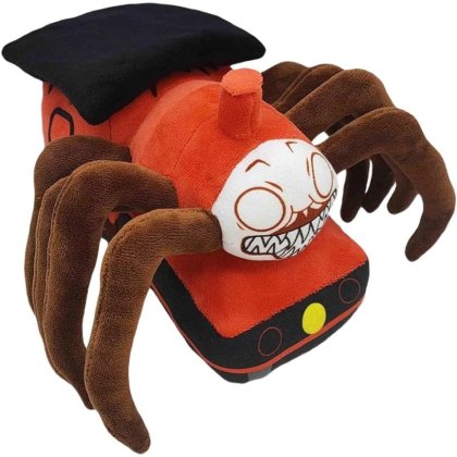 Jucarie de plus, Choo Choo Charles, trenul paianjen, orange/negru, 20cm