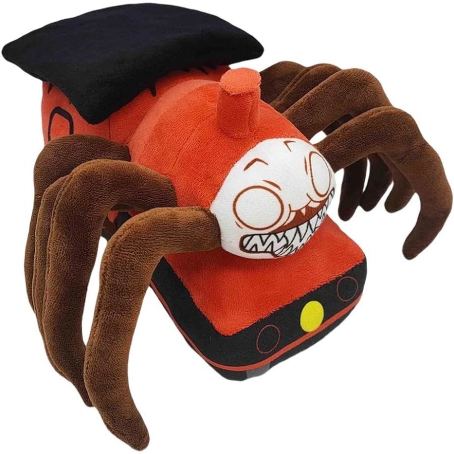 Jucarie de plus, Choo Choo Charles, trenul paianjen, orange/negru, 20cm