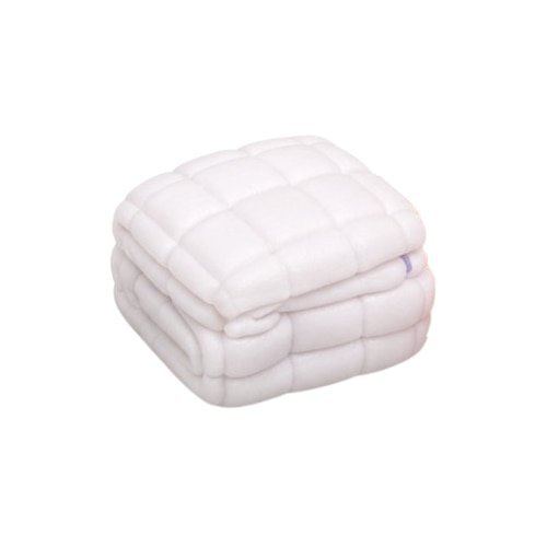 Jucarie squishy antistres crunchy model patura / quilt, culoare alb, 6 cm