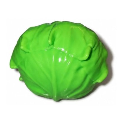 Jucarie squishy antistres crunchy model varza bruxel, culoare verde, 6 cm