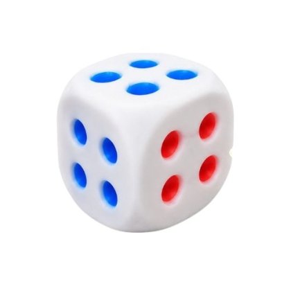 Jucarie squishy antistres crunchy model zar / zaruri, culoare alb, 6 cm