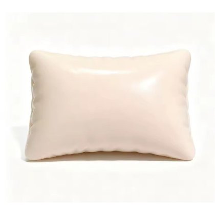 Jucarie squishy antistres crunchy model perna / pillow, culoare alb/crem, 9 cm