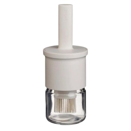 Pensulă de silicon VICTINY® bej cu dozator de ulei, design ergonomic, utilizare casnică