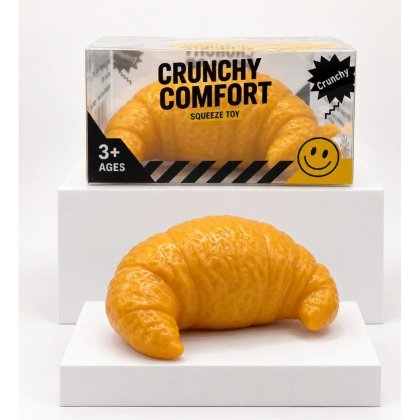 Jucărie interactivă, VICTINY®, croissant antistres, design kawaii, moale, silicon, multicolor
