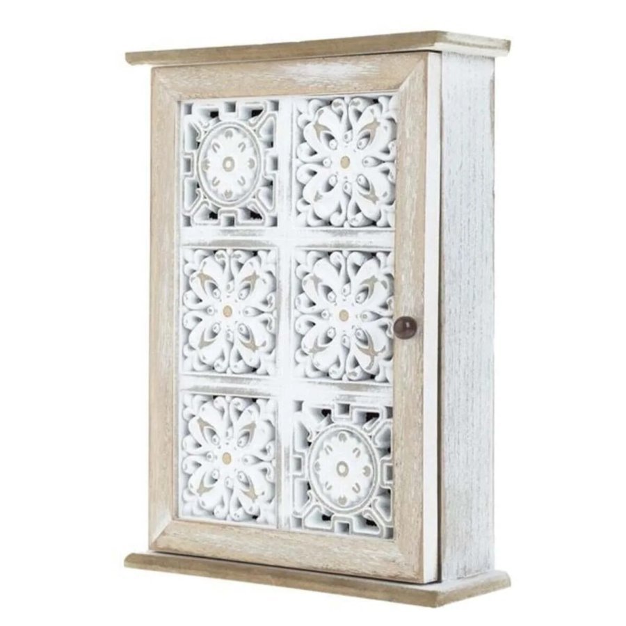 Dulap din lemn alb pentru chei, VICTINY®, 21x28.5x7cm