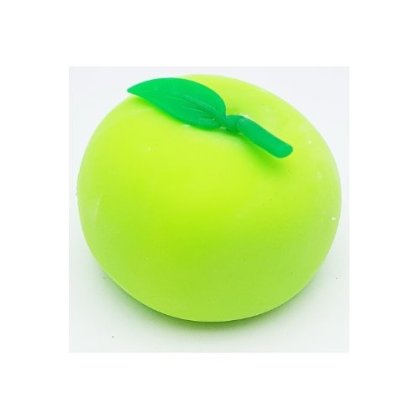 Jucarie squishy antistres crunchy model mar / apple, culoare verde, 5 cm