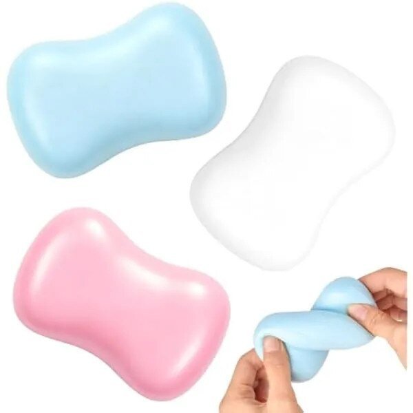 Jucarie antistres squishy K0569-260805-1109-AMC, forma bara de sapun, material slow-rise cu revenire lenta, multicolor, 3 buc.