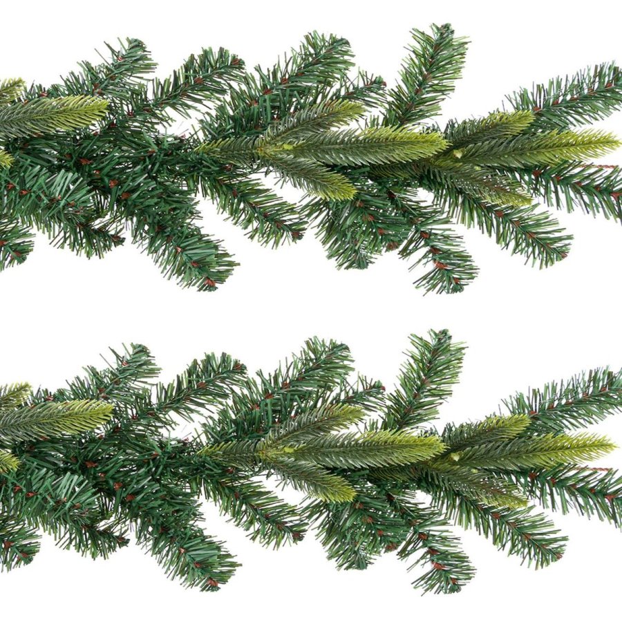 Ghirlanda brad artificiala verde, 138 de crengi, 2.7m x 10cm, decoratiuni Craciun