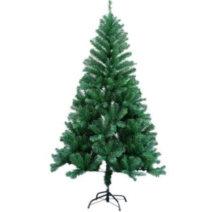 Brad artificial de Craciun Premium, 150cm, 2D, verde, suport metalic inclus