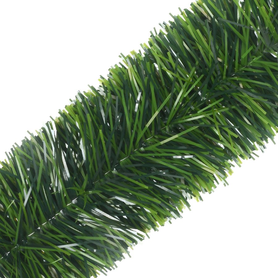 Ghirlanda de Craciun Corenia QRE-5166007, artificiala din PET 10 m, frunze tip brad, flexibila cu sarma metalica, verde, reutilizabila