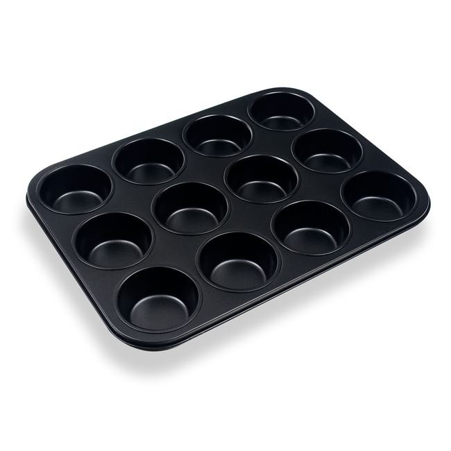 Tava Copt Neaderenta Metalica Muffins / Cupcakes 35x26.5x2.8 (12 forme)
