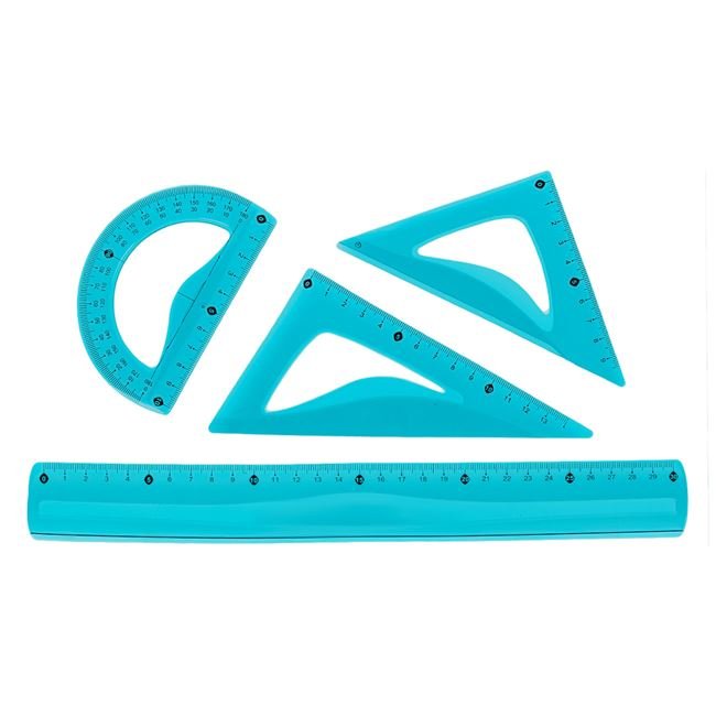 Set Geometrie Rigle Flexibile Bleu - 4buc