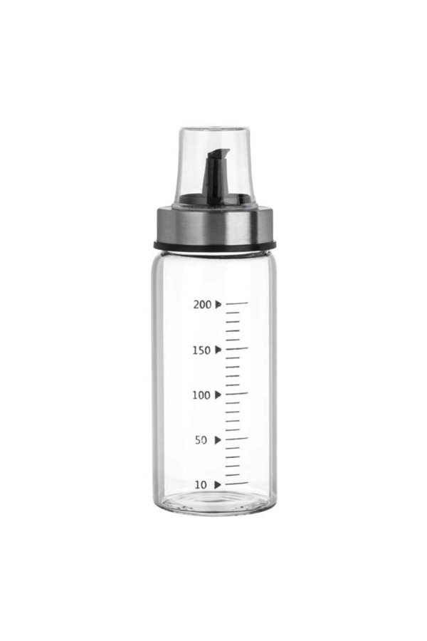 Recipient de sticlă cu cioc și capac pentru ulei 200 ml