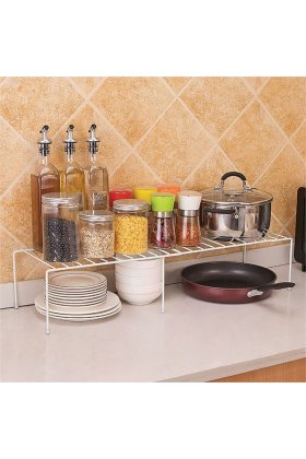 Raft Organizator Extensibil Alb 37 x 16 x 13.5 cm