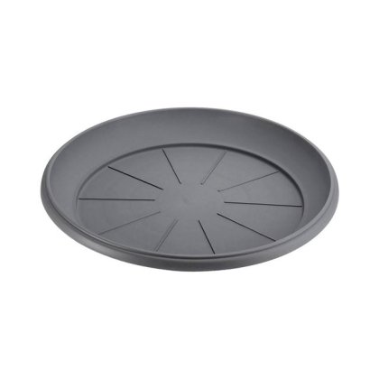 Farfurie Ghiveci Flori din Plastic Antracit Ø27x3.3cm