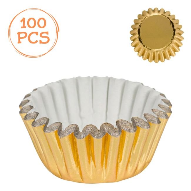 Forme de Copt din Hartie Aurii 5.5cm - 100buc.