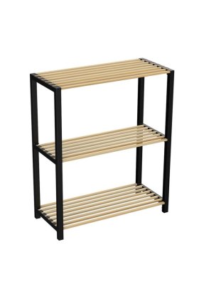 Raft din lemn cu 3 polițe 65 x 29 x 78 cm