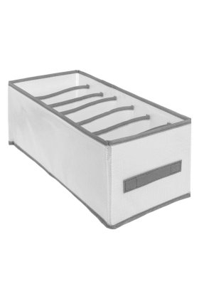 Organizator cu 7 compartimente Alb-Gri pentru Dulap 36 x 17 x 17 cm