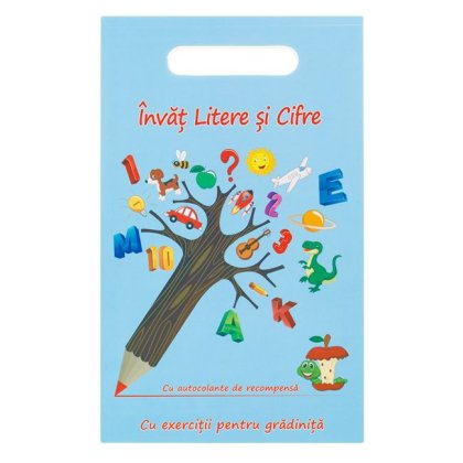 Carte Educativa cu Autocolante ”Invat Litere si Cifre” - 40F