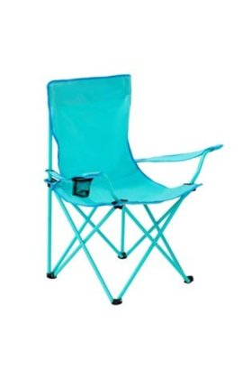 Scaun de camping pliabil turcoaz cu husă 54 x 54 x 87 cm