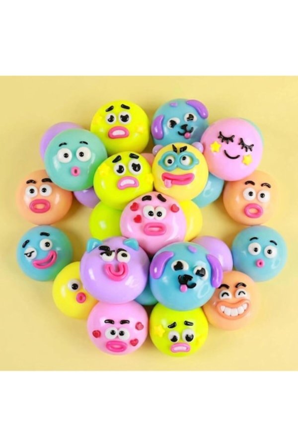 ®   Jucărie interactivă cu fețe interschimbabile pentru câini, moale și elastică, Smushers Squishies cu fețe expresive, 9 cm, multicoloră