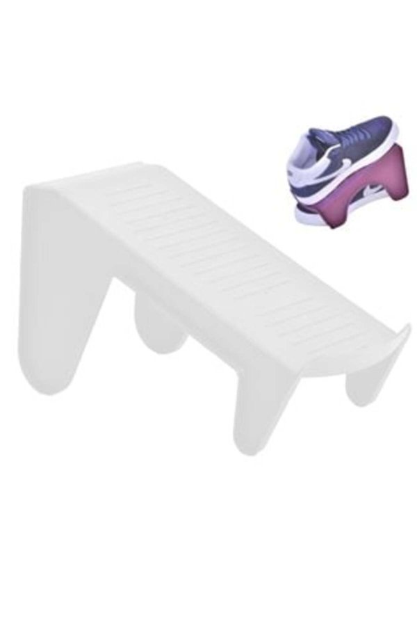 Organizator de pantofi din plastic alb - 1 bucată