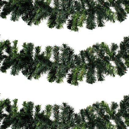 Ghirlanda Decorativa de Craciun Verde Bicolora 2.7m x 20cm
