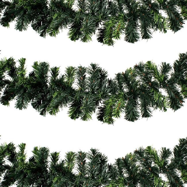 Ghirlanda Decorativa de Craciun Verde Bicolora 2.7m x 20cm