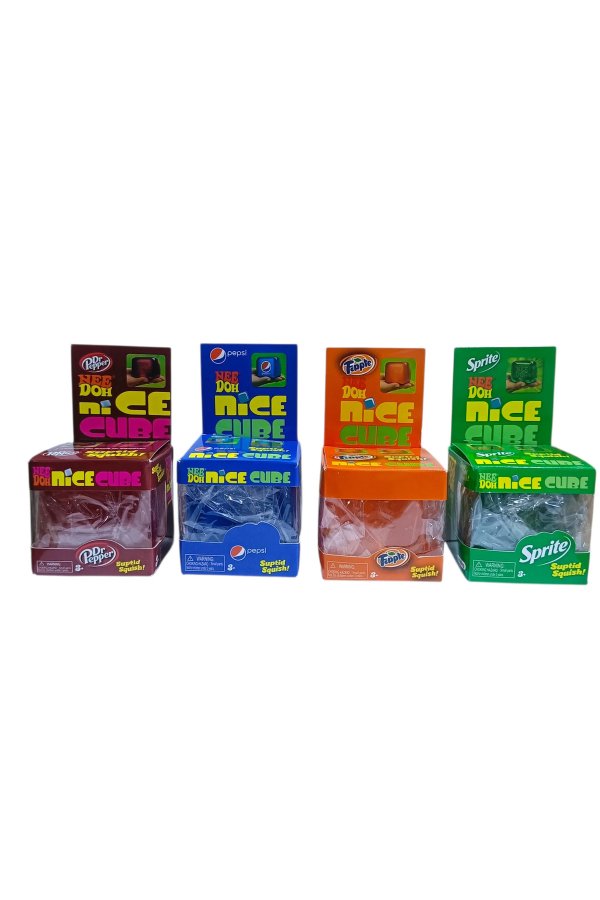 1 buc Jucărie antistres Squishy Ice Cube, model cub de gheață # Fanta # Pepsi # Sprite # DrPepper aleatoriu GIA’SWORLD®