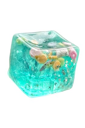 Jucărie antistres squishy cub de gheață 5,5 cm turcoaz