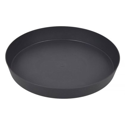 Farfurie Ghiveci Flori din Plastic Antracit Ø22x3.3cm