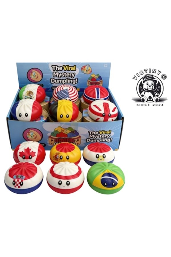 Jucărie interactivă ®   Gălușcă / Baozi, steaguri cu țări din Cupa Mondială 2026, squishy, antistres