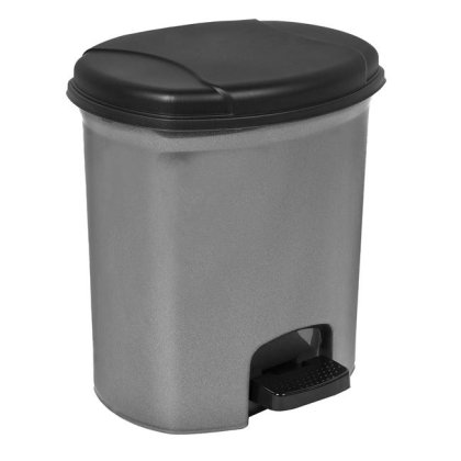 Cos de Gunoi din Plastic Antracit Negru 7L