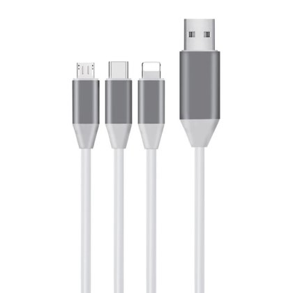 Cablu de Incarcare 3in1 cu LED Type C 1.5m i-JMB