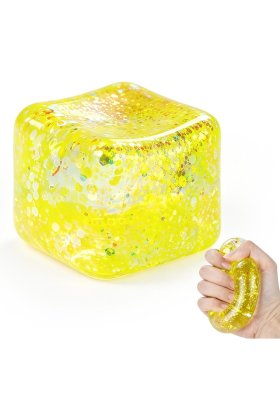 Cub senzorial squishy cu sclipici, cu revenire lentă